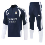 2026-27 RMA Royal blue Half Pull Tracksuit (半拉链)