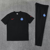 2026-27 PSG Black Short shirts and Long trousers Suit (圆领)