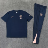 2026-27 BAR Royal blue Short shirts and Long trousers Suit (圆领)