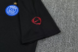 2026-27 PSG Black Short shirts and Long trousers Suit (圆领)
