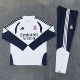 2026-27 RMA White Half Pull Tracksuit (半拉链)