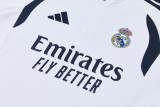 2026-27 RMA White Half Pull Tracksuit (半拉链)