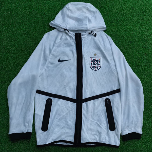 2026 World Cup England White Walkout Jacket (Hooded) #单上衣