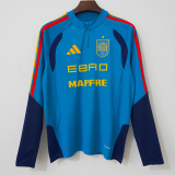 2026-27 Spain Blue Top Half Pull Tracksuit (半拉上衣)