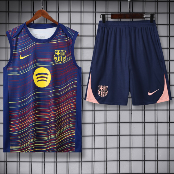 2025-26 BAR Fancy blue Tank top and shorts suit