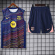 2025-26 BAR Fancy blue Tank top and shorts suit