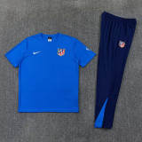 2026-27 ATM Fancy blue Short shirts and Long trousers Suit (圆领)