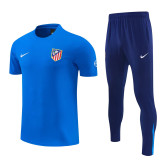 2026-27 ATM Fancy blue Short shirts and Long trousers Suit (圆领)