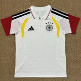 2026-27 Germany White Polo Short Sleeve (半拉链)