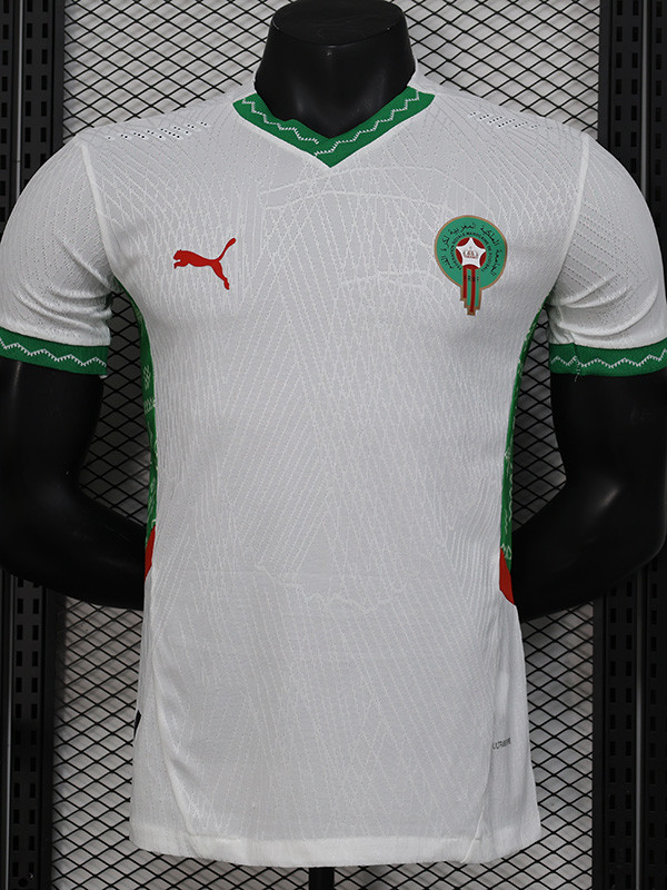 2024-25 Morocco Away Player Version Soccer Jersey (带气吼)