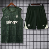 2025-26 CHE Dark green Tank top and shorts suit