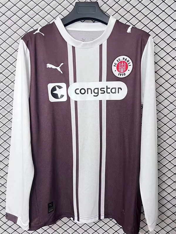 2025-26 ST PAULI Special Edition Long Sleeve Soccer Jersey (长袖)