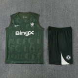 2025-26 CHE Dark green Tank top and shorts suit