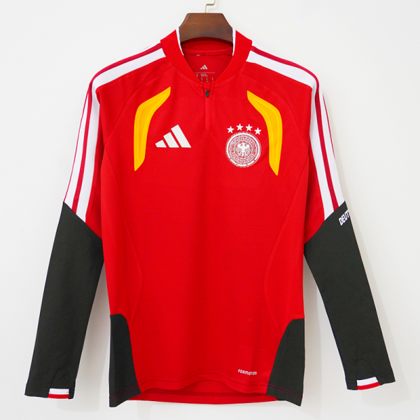 2026-27 Germany Red Top Half Pull Tracksuit (半拉上衣)