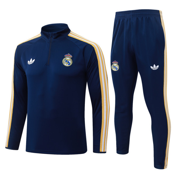 2026-27 RMA Royal blue Half Pull Tracksuit #B26028(半拉链)