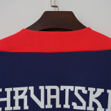2026-27 Croatia Royal blue Top Half Pull Tracksuit (半拉上衣)