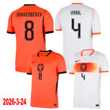 2026-27 Netherlands Black Goalkeeper Player Version Soccer Jersey