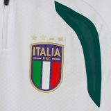 2026-27 Italy White Top Half Pull Tracksuit (半拉上衣)