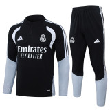 2026-27 RMA Black Half Pull Tracksuit #B26013(半拉链)