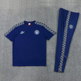 2026-27 Man City Royal blue Short shirts and Long trousers Suit (圆领)