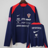 2026-27 Croatia Royal blue Top Half Pull Tracksuit (半拉上衣)