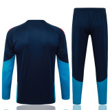 2026-27 Spain Royal blue Kids Half Pull Tracksuit #E26024(童装)(半拉链)