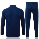 2026-27 RMA Royal blue Half Pull Tracksuit #B26028(半拉链)