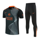2026-27 INT Black Short shirts and Long trousers Suit (圆领)