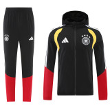 2025-26 Germany Black Windbreaker Suit (Hoodie)(风衣套装)