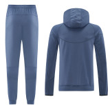 2026-27 PSG Grey Blue Hoodie Jacket Tracksuit #01