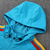 2025-26 Spain Lake blue Windbreaker Suit (Hoodie)(风衣套装)