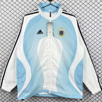 2006 Argentina White blue Retro Windbreaker