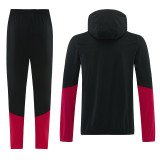 2025-26 Belgium Black Windbreaker Suit (Hoodie)(风衣套装)