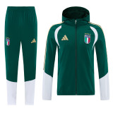 2025-26 Italy Green Windbreaker Suit (Hoodie)(风衣套装)