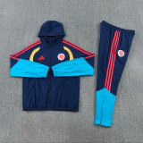 2026-27 Colombia Royal Blue Windbreaker Suit (Hoodie)(风衣套装)