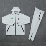 2025-26 Algeria Gray Windbreaker Suit (Hoodie)(风衣套装)