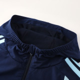 2025-26 Argentina Royal Blue Windbreaker Suit (Hoodie)(风衣套装)