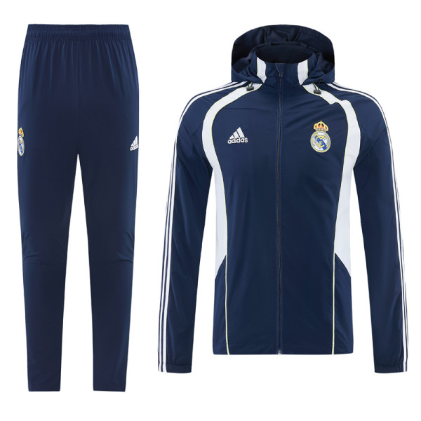 2025-26 RMA Royal Blue Windbreaker Suit (Hoodie)(风衣套装)