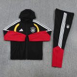 2025-26 Germany Black Windbreaker Suit (Hoodie)(风衣套装)