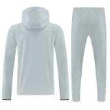 2025-26 Algeria Gray Windbreaker Suit (Hoodie)(风衣套装)