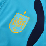 2025-26 Spain Lake blue Windbreaker Suit (Hoodie)(风衣套装)