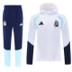 2025-26 Argentina White Windbreaker Suit (Hoodie)(风衣套装)
