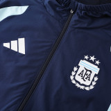 2025-26 Argentina Royal Blue Windbreaker Suit (Hoodie)(风衣套装)