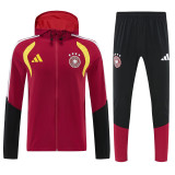 2025-26 Germany Red Windbreaker Suit (Hoodie)(风衣套装)