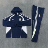 2025-26 RMA Royal Blue Windbreaker Suit (Hoodie)(风衣套装)