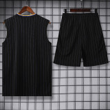 2025-26 Man Utd Black Tank top and shorts suit