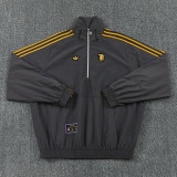 2026-27 RMA Dark gray Half Pull Windbreaker (半拉风衣)
