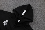 2025-26 RMA Black Hoodie Jacket Tracksuit #F633