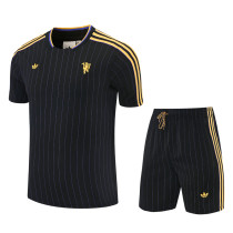 2025-26 Man Utd Black Training Short Suit