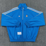2026-27 RMA Fancy blue Half Pull Windbreaker (半拉风衣)